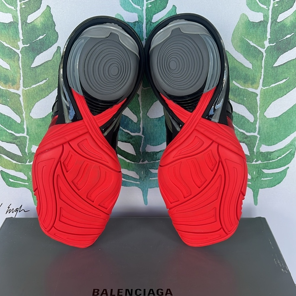 Balenciaga Women’s Tyrex Red and Gray Sneakers - Picture 6 of 14